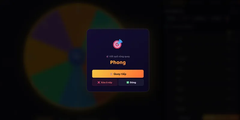 Trải nghiệm vòng quay may mắn không cần đăng ký